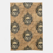 ゴシッビクトリアンクグラムスカル キッチンタオル (縦)