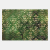 ゴシッビクトリアンクグランジラッピング紙、暗 ラッピングペーパーシート (正面3)