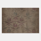 ゴシッビクトリアンクグランジラッピング紙、暗 ラッピングペーパーシート (正面)