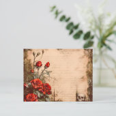 ゴシッビクトリアンクスカルレッドローズハロウィーン シーズンポストカード (スタンド正面)