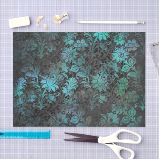 ゴシッビクトリアンクダマスクティッシュペーパー | エレガント 薄葉紙 (クラフト)