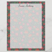 ゴシッビクトリアンクパーフェクトレッド&明るい赤紫色バラ紙 (裏面)