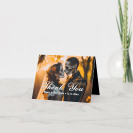 ゴシッビクトリアンクユニークダーク結婚ズ サンキューカード