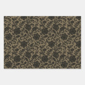 ゴシッビクトリアンクレース&パーチメント3シートセット ラッピングペーパーシート (正面)