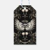 ゴシッビクトリアンクロマンススカルウィングス&ホワイトパーティー ギフトタグ (裏面)