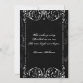 ゴシッビクトリアンク不気味ブラックハローウィンパーティ 招待状 (裏面)