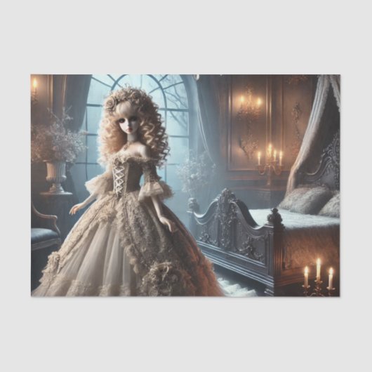 ゴシッビクトリアンク人形 – 魅惑の暗闇 薄葉紙 (正面)