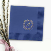 ゴシッビクトリアンク型結婚モノグラム金ゴールド 箔ナプキン