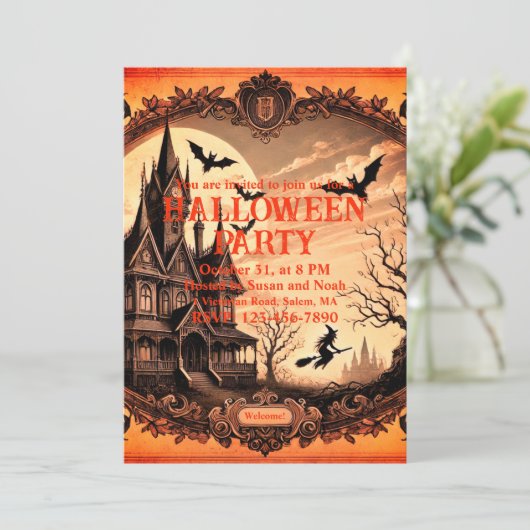 ゴシッビクトリアンク幽霊のよく出るハウスハローウィンパーティ 招待状 (スタンド正面)