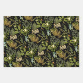 ゴシッビクトリアンク暗色植物学林釉薬 ラッピングペーパーシート (正面)