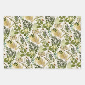 ゴシッビクトリアンク植物学林釉薬 ラッピングペーパーシート (正面2)