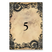 ゴシッビクトリアンク・エレガンス結婚ズ テーブルナンバー (裏面)