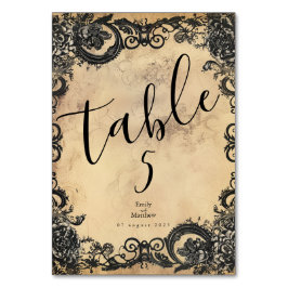 ゴシッビクトリアンク・エレガンス結婚ズ テーブルナンバー