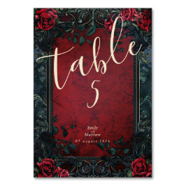 ゴシッビクトリアンク・エレガンス結婚ズ テーブルナンバー