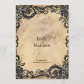 ゴシッビクトリアンク・エレガンス結婚ズ メニュー (裏面)