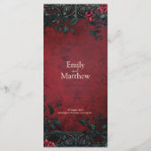 ゴシッビクトリアンク・エレガンス結婚ズ メニュー (裏面)