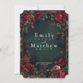 ゴシッビクトリアンク・エレガンス結婚ズ 招待状 (裏面)