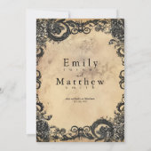 ゴシッビクトリアンク・エレガンス結婚ズ 招待状 (裏面)