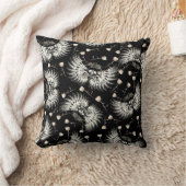 ゴシッビクトリアントロマンススカルウィングス&ホワイトローズ クッション (ブランケット)