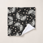 ゴシッビクトリアントロマンススカルウィングス&ホワイトローズ バスタオルセット (ウォッシュタオル)