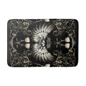 ゴシッビクトリアントロマンススカルウィングス&ホワイトローズ バスマット (正面)