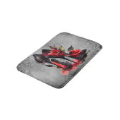 ゴシッファッショニスタク赤の下のバラ付き文字 バスマット (アングル)