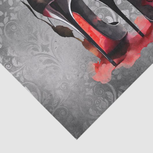 ゴシッファッショニスタク赤の下のバラ付き文字 薄葉紙 (詳細)