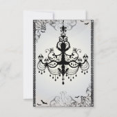 ゴシッファンシークこうもりハロウィーン結婚式RSVPカード 出欠カード (裏面)