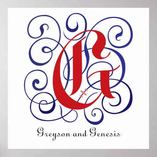 ゴシッファンシークキャップ文字G, 300dpi PNGポスター ポスター (正面)