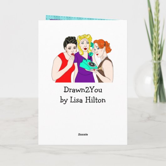 ゴシップおもしろいの友だち、呼んでくれ カード (裏面)