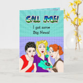 ゴシップおもしろいの友だち、呼んでくれ カード (黄色い花)