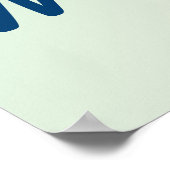 ゴシップのないワークプレイスブルーグリーングラデーション ポスター (角)