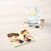 ゴシップの連鎖 スクエアペーパーコースター (インサイチュ)