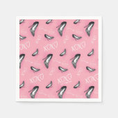 ゴシップガールハイヒールパターン スタンダードカクテルナプキン (正面)