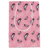 ゴシップガールハイヒールパターン ミディアムペーパーバッグ (正面)