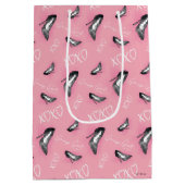 ゴシップガールハイヒールパターン ミディアムペーパーバッグ (裏面)