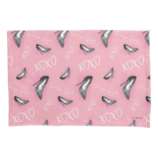 ゴシップガールハイヒールパターン 枕カバー (正面)