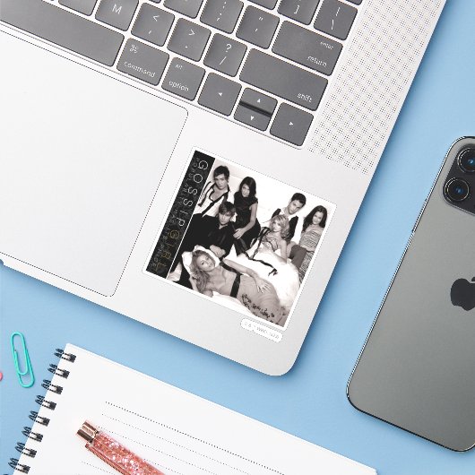 ゴシップガール白黒グループグラフィック シール (ノートパソコンとiPhone)