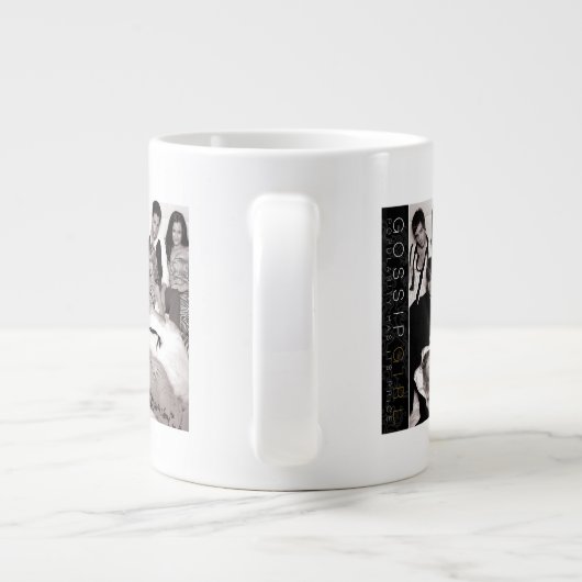 ゴシップガール白黒グループグラフィック ジャンボコーヒーマグカップ (裏面)