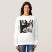 ゴシップガール白黒グループグラフィック スウェットシャツ (正面フル)