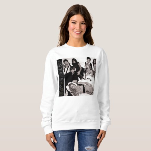 ゴシップガール白黒グループグラフィック スウェットシャツ (正面フル)