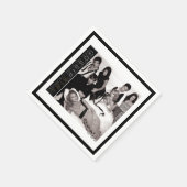 ゴシップガール白黒グループグラフィック スタンダードカクテルナプキン (角)