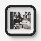 ゴシップガール白黒グループグラフィック ペーパープレート (正面)