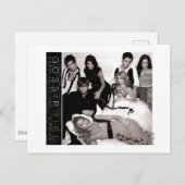 ゴシップガール白黒グループグラフィック ポストカード (正面/裏面)