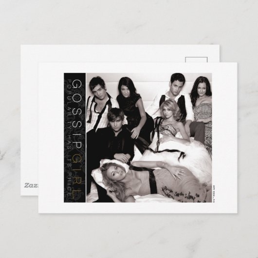 ゴシップガール白黒グループグラフィック ポストカード (正面/裏面)