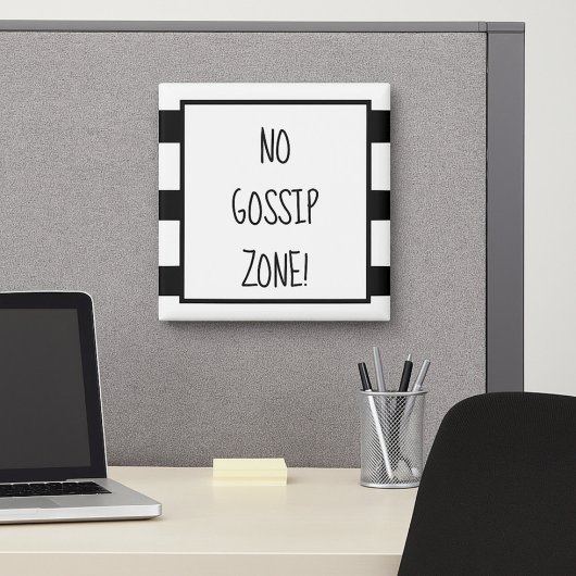 ゴシップゾーンなしブラック&ホワイトオフィス マグネット
