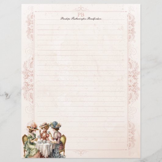 ゴシップビクトリアンガールズモノグラム文房具の並び (正面)