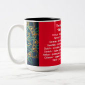 ゴシップ国際的言葉、2トーンのコーヒーマグ ツートーンマグカップ (左)