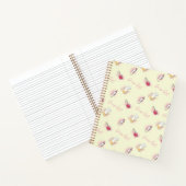 ゴシップ女の子リップスティック&香水パターン ノートブック (内部)