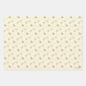 ゴシップ女の子リップスティック&香水パターン ラッピングペーパーシート (正面)